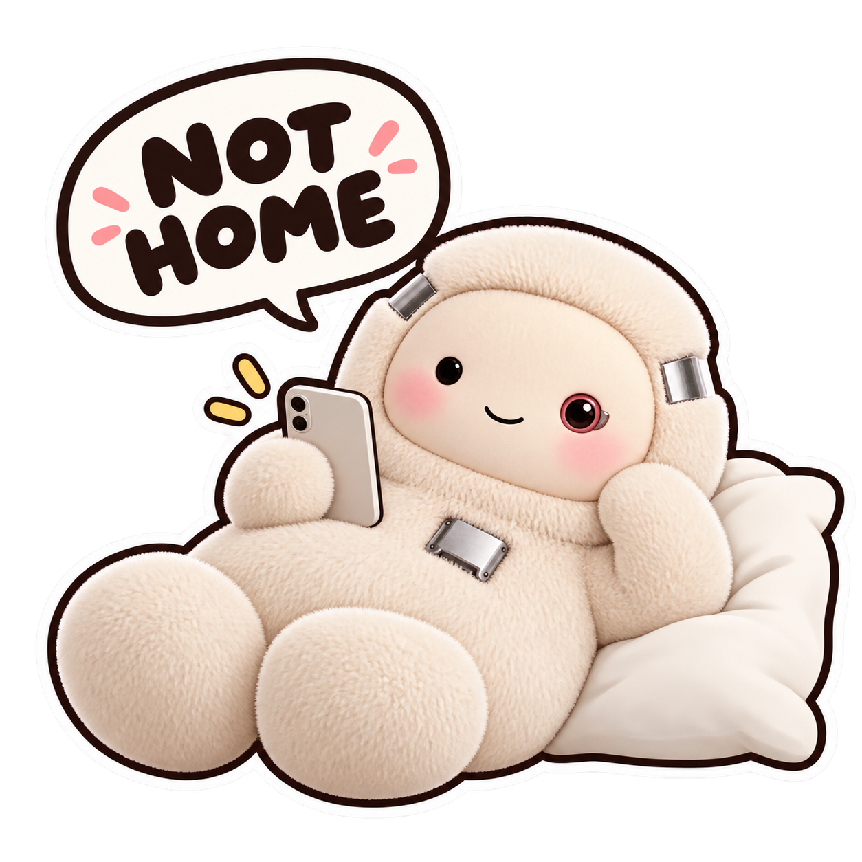 NOT HOME sticker